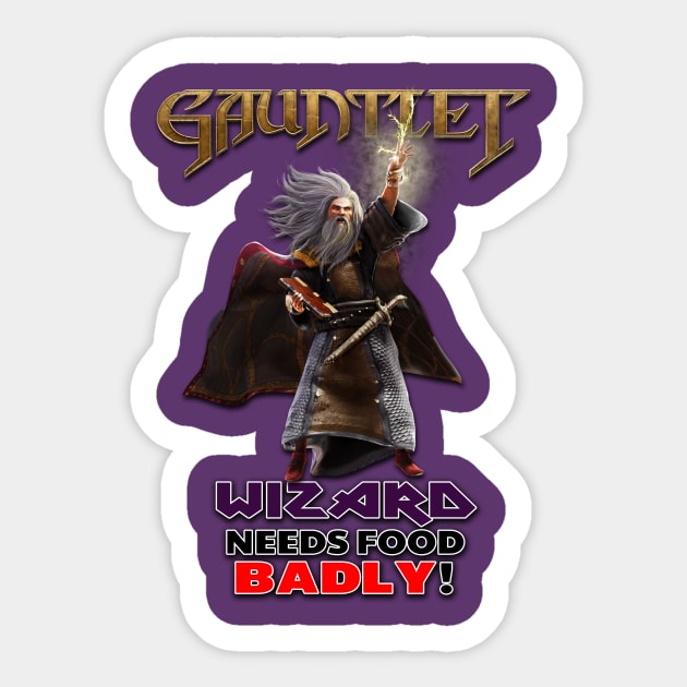 Gauntlet Wizard - New Sticker by BigOrangeShirtShop